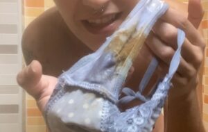 Shit and cum in the same gusset with your_mariam Panty Poop